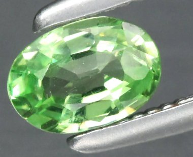 Enfes Oval Kesim Peridot Gemstone Cımbızla Gösterildi.