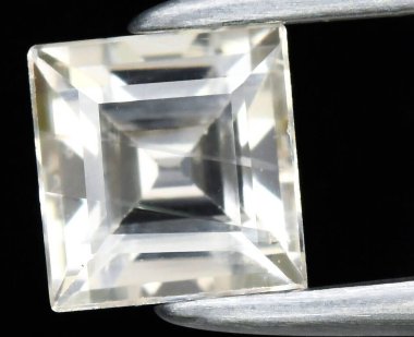 Exquisite Square Cut Diamond Glimmering Under Reflective Light. clipart