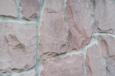 Hafif Yıpranmış Görünümlü Kırsal Kahverengi Taş Duvarı.