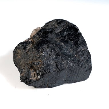 Parlak yüzeyi ve eşsiz dokusu olan Doğal Siyah Tourmaline Minerali.