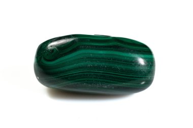 Belirgin Yeşil Çizgili ve Desenli Doğal Malachite Taşı.