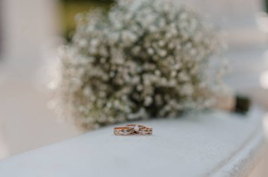 Zarif Bebek Nefesi Buketli Zarif Nikah Yüzükleri.