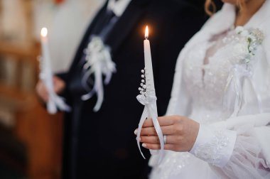 Mum ışığı seremonisi Romantik Düğün Zamanı.