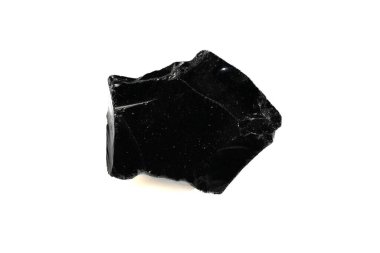 Parlak siyah yüzeyi ve eşsiz dokusu olan Doğal Obsidian Gemstone.