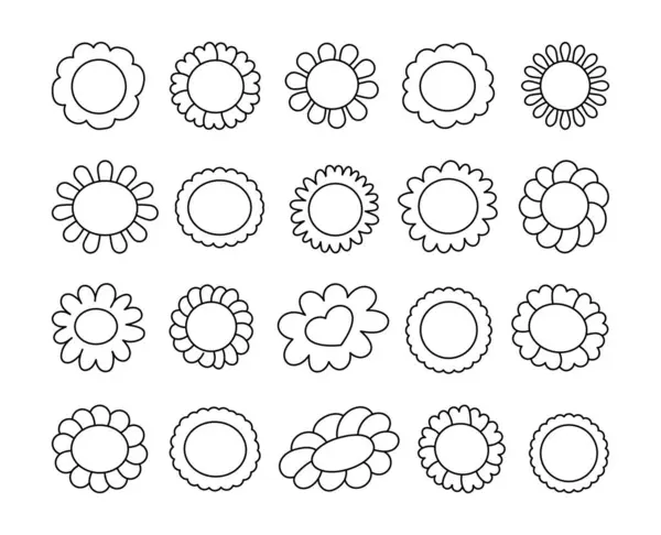Bud çiçek bitkisi. Boyama sayfası. Doğa ve bahar. El çizimi stili. Vektör çizimi. Tasarım elementlerinin koleksiyonu.