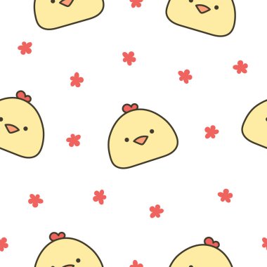 Çizgi film çiftlik elemanları ve karakterleri. Kusursuz desen. El çizimi stili. Vektör çizimi. Tasarım süslemeleri.