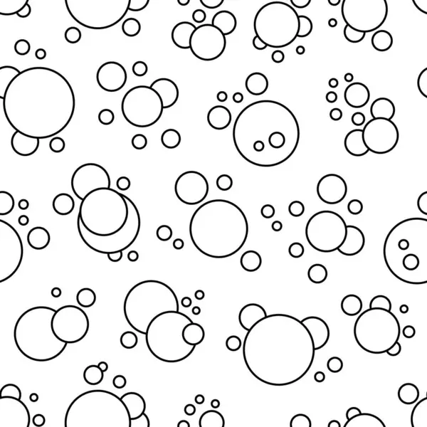 Flying Soap Bubbles Shapes Seamless Pattern Coloring Page Bath Shampoo Royalty Free Stock Vectors