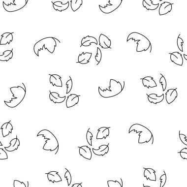 Autumn leaves fall. Seamless pattern. Coloring Page. Nature plant. Hand drawn style. Vector drawing. Design ornaments.