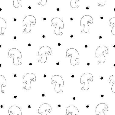 Mürekkep lekesi. Kusursuz desen. Boyama sayfası. Dekoratif akışkan şekil. Vektör çizimi. Tasarım süslemeleri.