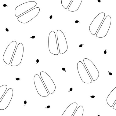 Hayvan pençesi izi. Kusursuz desen. Boyama sayfası. Vahşi yaşamın farklı izleri var. Vektör çizimi. Tasarım süslemeleri.