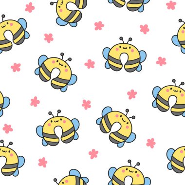 Hayvan suratlı bir boyun yastığı. Kusursuz desen. Sağlıklı uykunun suç ortağı. El çizimi stili. Vektör çizimi. Tasarım süslemeleri.