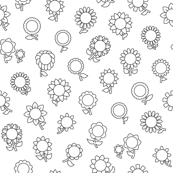 Yapraklı çiçek. Kusursuz desen. Boyama sayfası. Bahar geldi. El çizimi stili. Vektör çizimi. Tasarım süslemeleri.