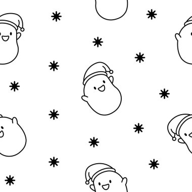 Sevimli, mutlu patates karakteri. Kusursuz desen. Boyama sayfası. Komik suratlı çizgi film kawaii yemeği. El çizimi stili. Vektör çizimi. Tasarım süslemeleri.