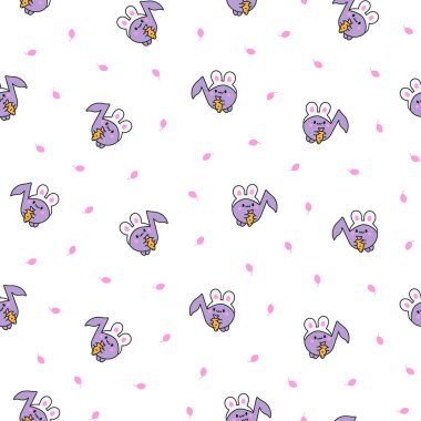 Sevimli küçük nota karakteri. Kusursuz desen. Komik çizgi film elemanı. El çizimi stili. Vektör çizimi. Tasarım süslemeleri.