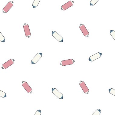 Hamilelik yastığı. Kusursuz desen. Uyku ve rahatlama için rahat bir ortopedik cihaz. El çizimi stili. Vektör çizimi. Tasarım süslemeleri.