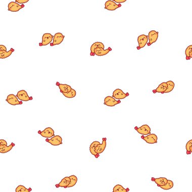 Komik tempura karides karakterleri. Kusursuz desen. Tatlı çizgi film Japon yemeği. El çizimi stili. Vektör çizimi. Tasarım süslemeleri.