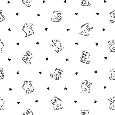 Gülen suratlı komik timsah karakteri. Kusursuz desen. Boyama sayfası. Çizgi film kawaii timsahı. El çizimi stili. Vektör çizimi. Tasarım süslemeleri.