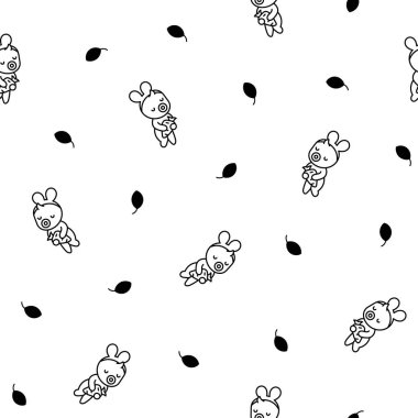 Sevimli erkek bebek. Kusursuz desen. Boyama sayfası. Çizgi film karakteri. El çizimi stili. Vektör çizimi. Tasarım süslemeleri.