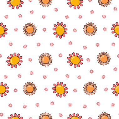 Bud çiçek bitkisi. Kusursuz desen. Doğa ve bahar. El çizimi stili. Vektör çizimi. Tasarım süslemeleri.