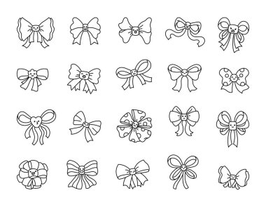 Çeşitli tatlı kawaii karikatür duyguları, neşeli gülümsemeler, komik ifadeler, uyku pozları ve hoş ve dekoratif tasarımlar için romantik unsurlar içeren bir dizi yay karakter.