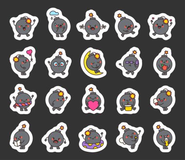 Sevimli, sevimli kawaii çizgi film karakterleri. Sevimli duyguları olan, eğlenceli, arkadaş canlısı yüz hatları olan, mutlu pozlar veren, yaratıcı çizimler yapan, eğlenceli ve çekici sanat tasarımları olan.