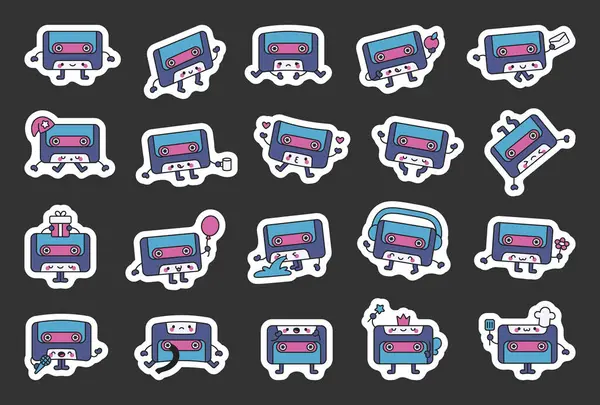 Sevimli müzik kaset setinde etkileyici retro duygular, sevimli günlük nesneler, sihirli peri aksesuarları, yemek, yaratıcı projeler için kutlama unsurları yer alıyor..