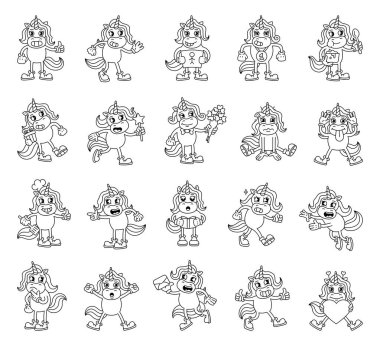 Duyguları olan komik tek boynuzlu at seti. Kalpleri, çiçekleri, kitabı, madalyayı ve mutfak aletlerini tutan. Aşkı, neşeyi, merakı, gururu ve büyüyü ifade eden.