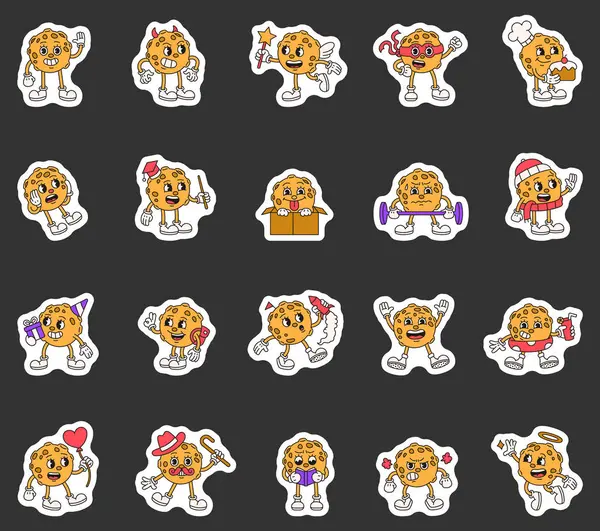 Çizgi film karakterlerinin modası geçmiş, modası geçmiş, komik, dışavurumcu, kostümlü, duyguları ve tatil unsurları olan karakterler.