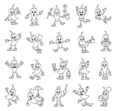 Duygusal aktiviteleri, kostümleri ve komik ana hatları olan karikatür karakterleri.