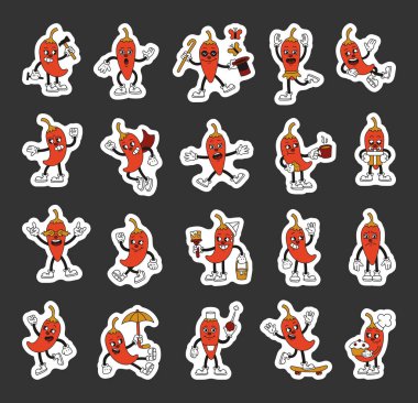 Duygusal aktiviteleri, kostümleri ve komik ana hatları olan karikatür karakterleri.