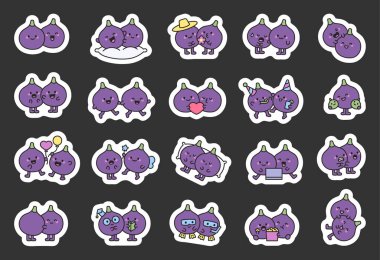 İncir çifti seti, sevimli sarılmalar, mutlu duygular, tatlı öpücükler, iç açıcı aktiviteler, kutlamalar, büyülü anlar, jestler, komik yaşam tarzları.