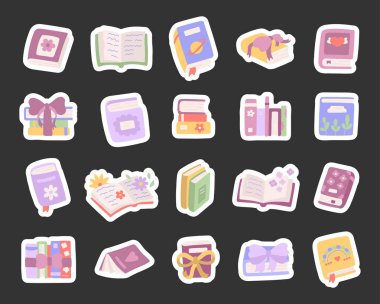 Okuma anlarını rahatlatmak ve sizin illüstrasyon ve yaratıcı tasarım projeleriniz için konforlu eğitim temalı el çizimi unsurları içeren kitap setleri.