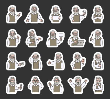 İnsan özelliklerine sahip büyükbaba rehber karakter iletişim, yön, öğretim, düşünme, kutlama ve çeşitli duygusal tepkiler sunar.