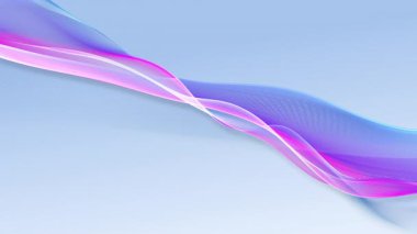 Soyut Dalga Hareketi Mavi Pembe Arkaplan. 4K video döngüsü. Teknoloji tanıtımları, bilim kurgu görselleri, hareket grafikleri ve dijital müzik görselleri için ideal.