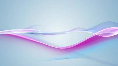Soyut Dalga Hareketi Mavi Pembe Arkaplan. 4K video döngüsü. Teknoloji tanıtımları, bilim kurgu görselleri, hareket grafikleri ve dijital müzik görselleri için ideal.