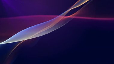 Soyut Dalga Hareketi Renkli Arkaplan. 4K video döngüsü. Teknoloji tanıtımları, bilim kurgu görselleri, hareket grafikleri ve dijital müzik görselleri için ideal.