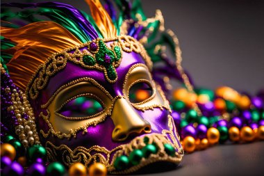 Mardi Gras göz kamaştırıcı bir maske