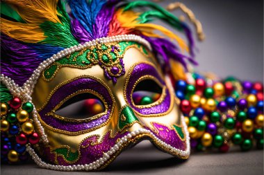 Mardi Gras göz kamaştırıcı bir maske