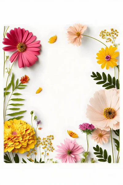 Top View Floral Background Photo Plenty Copy Space Perfect Website —  Fotos de Stock