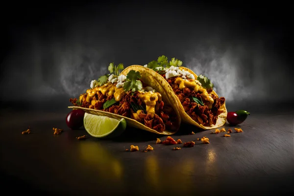 Tacos Pastor Food Photography Collection Bietet Qualitativ Hochwertige Bilder Die — Stockfoto