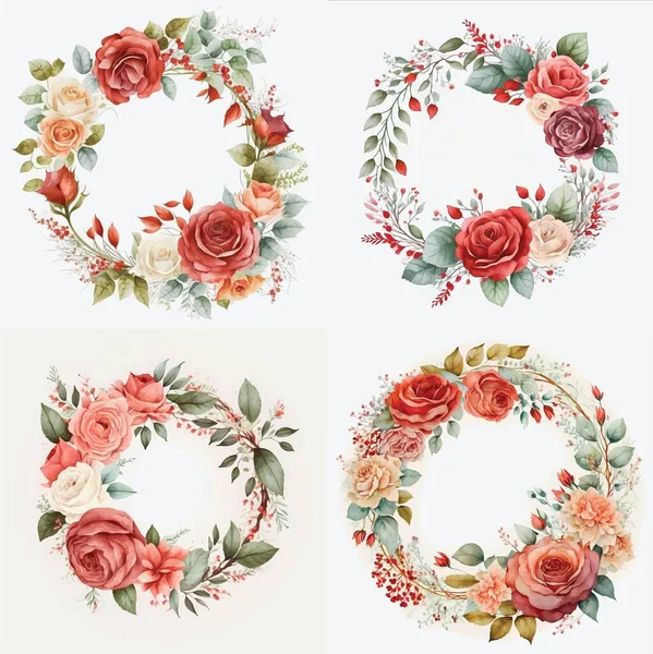 Spruce Your Card Designs Stunning Flower Wreaths Een Gids Voor — Stockvector