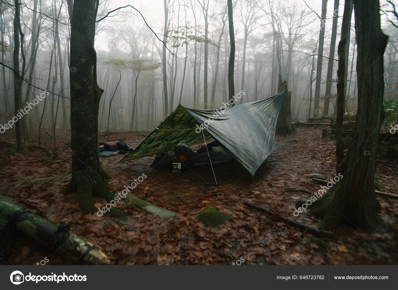 Wilderness Survival Bushcraft Tent Tarp Heavy Rain Embracing Chill