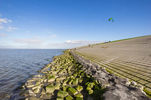Basalt Blocks Dike Lauwersmeer Friesland Netherlands — Stock Photo, Image