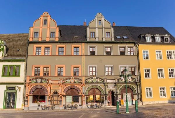 Фасады Исторических Зданий Рыночной Площади Веймара Германия — стоковое фото