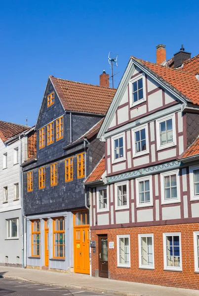 ドイツ ヴォルフフェンビュッテルの歴史的中心部にある典型的なドイツ家屋 — ストック写真