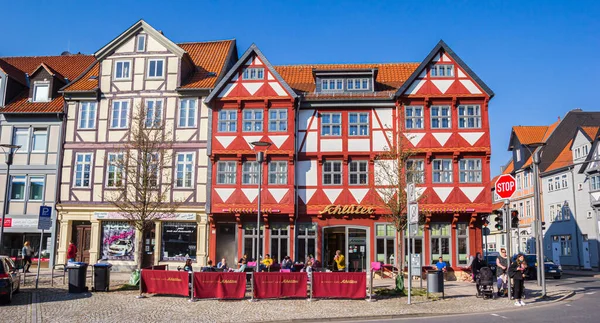 Café Historischen Holzmarkt Wolfenbüttel — Stockfoto