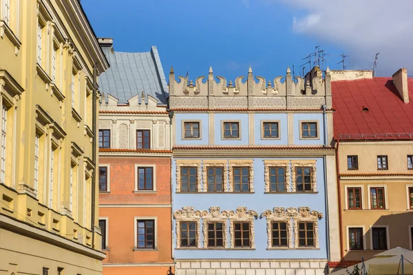 Bunte Häuser Historischen Zentrum Von Lublin Polen — Stockfoto