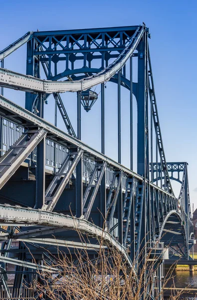 Исторический Мост Кайзера Вильгельма Через Канал Вильгельмсхафене Германия — стоковое фото