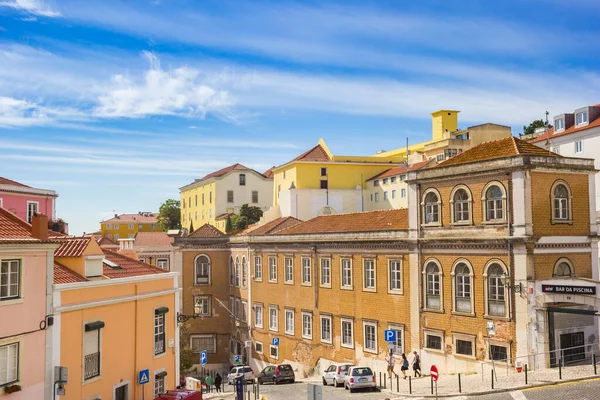 Architettura Tradizionale Portoghese Sulla Collina Lisbona Portogallo — Foto Stock
