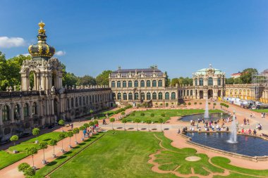 Courtyard of the historic Zwinger cpalace complex in Dresden, Germany clipart